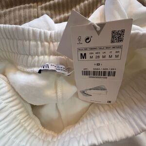 Zara Cream Elastic Waist Pants